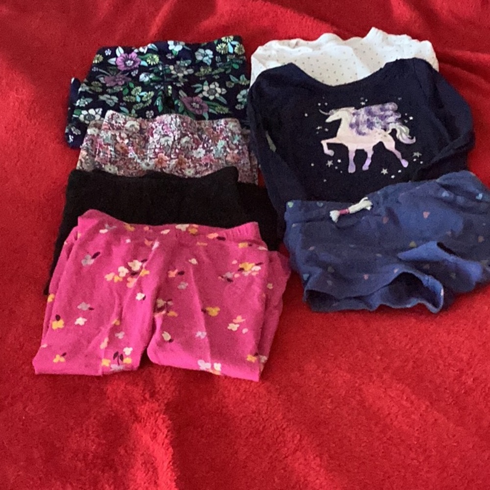 2T Girls leggings & tops & shorts